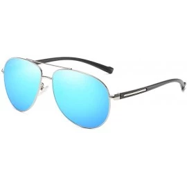 Aviator Sunglasses Men's Polarizing Sunglasses Classic Toad Lens Polarizing Sunglasses Driving Glasses - E - C818QQ208D0 $36.14