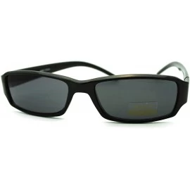 Rectangular Small Rectangular Sunglasses Classic Narrow Lens Fashion Frame - Black - C1187YR75HC $17.22