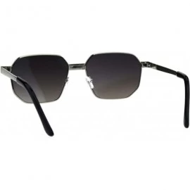 Square Designer Style Womens Fashion Sunglasses Square Metal Frame UV 400 - Silver White - CB18OUORC34 $12.06