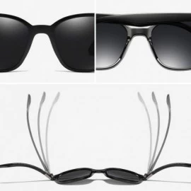 Square Hot Sale Sunglasses Men Polarized Tr90 Driving Square Sun Glasses Male TAC Lens - Black Red - CK18KNGTQT3 $12.28
