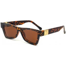 Square Retro Millionaire Sunglasses Cateye Metal punk Rock Hip hop Sunglasses men women - 3 - C5190S7YQQO $28.61