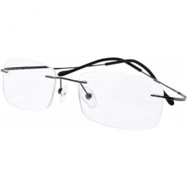 Rimless Titanium Rimless Eyeglasses Women Men Gunmetal - CF11UM01199 $37.99
