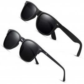 Wayfarer Polarized Sunglasses for Men and Women Matte Finish Sun Glasses Color Lens 100% UV Blocking - CS192R66R2K $29.05