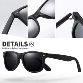 Wayfarer Polarized Sunglasses for Men and Women Matte Finish Sun Glasses Color Lens 100% UV Blocking - CS192R66R2K $14.14