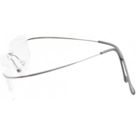 Rimless Titanium Rimless Eyeglasses Women Men Gunmetal - CF11UM01199 $34.41