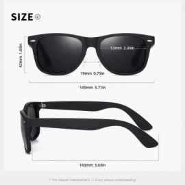 Wayfarer Polarized Sunglasses for Men and Women Matte Finish Sun Glasses Color Lens 100% UV Blocking - CS192R66R2K $14.14