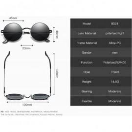 Oversized Retro Vintage Lennon Style Round Sunglasses Mirrored lenses Metal Frame 50mm - Gold/Pink - C012FPZNM5V $10.92
