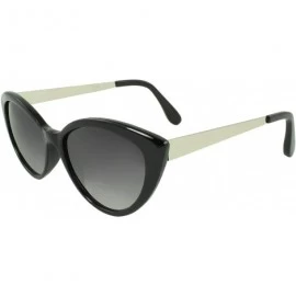 Cat Eye Traditional Cat Eye Fashion Sunglasses - Black Silver - CN11G3L6DBH $11.77