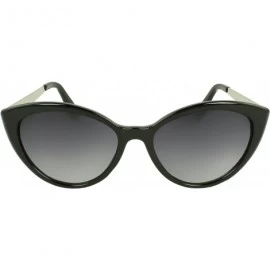 Cat Eye Traditional Cat Eye Fashion Sunglasses - Black Silver - CN11G3L6DBH $11.77