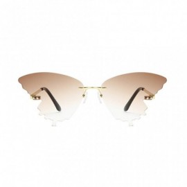 Wrap Sunglasses - Summer New Butterfly Sunglasses Gradient Butterfly Shape Frame - F - CJ19063GNRK $9.65