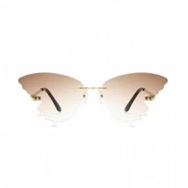 Wrap Sunglasses - Summer New Butterfly Sunglasses Gradient Butterfly Shape Frame - F - CJ19063GNRK $9.65