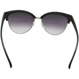 Butterfly Womens Fashion Bifocal Sunglasses B122 - Black/Silver Frame Gray Lens - CZ18UDQA57Z $29.03