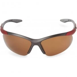 Sport Men's Ricochet Shield Sunglasses - Grey Frame/Brown Lens - CU1138Y81XZ $36.73
