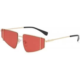 Goggle Fashion Man Women Sunglasses Irregular Shape Eyeglasses Glasses Vintage Retro Style Eyewear - Red - CP18SXMMQ67 $13.47