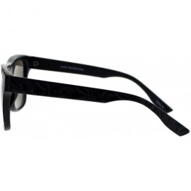 Oversized SA106¨ Unique Stone Slab Texture Mirrored Lens Oversize Horned Sunglasses - Blue Revo - C011ZFVM6W1 $9.71