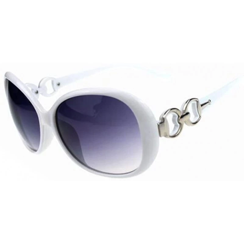 Oversized Women Shades Oversized Eyewear Classic Designer Sunglasses UV400-White&Grey - White&grey - C017YL0ROTZ $6.80