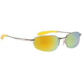 Rectangular Sport Men Small Rectangle Retro Sunglasses Metal Frame Driving Shades TZ3028 - Yellow - C5180OIZYSH $10.48