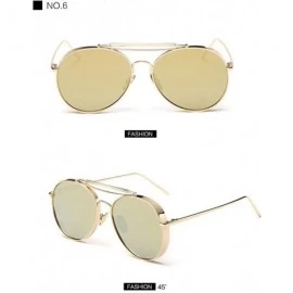 Aviator Pink Sunglasses Women Brand Designer UV400 Shades Golden Ladies Eyewear 2 - 6 - CE18YNDE6I5 $14.03