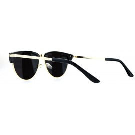 Cat Eye Victorian Art Deco Engraving Trim Half Rim Cat Eye Sunglasses - Peach - C612MWX3ZM1 $12.65