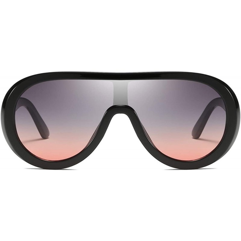 Square Oversized Shield Square Vintage Sunglasses for Women Retro Flat Top Visor Style Frame Shades - Purple - CC18U9A22NX $1...