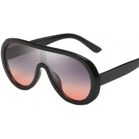 Square Oversized Shield Square Vintage Sunglasses for Women Retro Flat Top Visor Style Frame Shades - Purple - CC18U9A22NX $1...