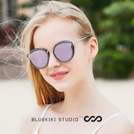 Cat Eye Cateye Women Sunglasses Polarized Cat Eye Glasses Fashion Vintage Designer Oversized Mirror - Purple-58 - CA1807TH44K...