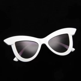Cat Eye Sunglasses Colorful Vintage Pointed - E - C4199OONL46 $9.63