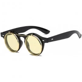 Round Fashion Retro Round Steampunk Sunglasses Women Men Brand Designer Vintage Steam Punk Sun Glasses UV400 Eyewear - CG1977...