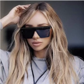 Square Vintage Ovesized Sunglasses Women Shades Luxury Brand RimlSquare Sun Glasses Men Black Dames - CH1985G4T34 $36.47