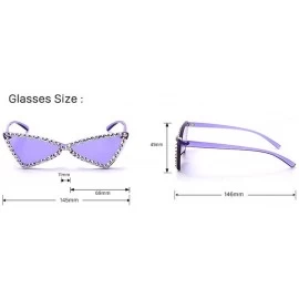 Sport Full-Frame Diamond Bow Sunglasses Fashion Small Frame Visor Mirror - 6 - CT190R02HTZ $35.30