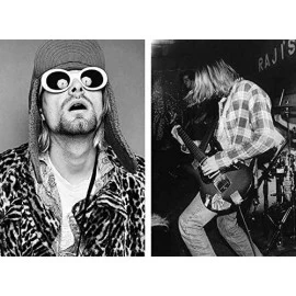 Oval Clout Goggles Kurt Cobain Sunglasses Retro Oval Women Sunglasses B2253 - White - CT185I6OL6R $19.83