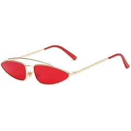 Rimless Men Women Eyewear Retro Vintage Cat Eye Sunglasses Fashion Mod Style - Red - C818D07360N $18.43