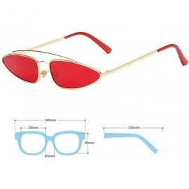 Rimless Men Women Eyewear Retro Vintage Cat Eye Sunglasses Fashion Mod Style - Red - C818D07360N $10.21