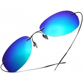 Sport Men's Fashion Polarized Driving Sunglasses Ultralight Titanium Frame Sports Sunglasses - CP18DYEW6H9 $28.45