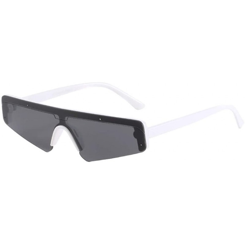 Goggle Unisex Vintage Eye Sunglasses Retro Eyewear Fashion Radiation Protection Sunglasses (White) - White - CJ18R377YRZ $10.52
