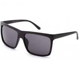 Square Mens Plastic Fashion Sunglasses - Matte Black/Smoke - CT11G12OF8L $17.84