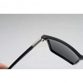 Rectangular Men's Wide Fit Polarized Sunglass (M875) - Matte Brown - CO193A047X8 $43.03