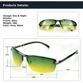 Sport Mens Driving Day Night Vision Goggles Multifunction Polarized Sunglasses - Black Frame - CH18QWQLWR5 $7.73