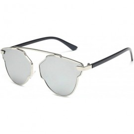 Sport Retro Classic Sunglasses for women metal Resin UV400 Sun glasses - Silver White - C318SARY2HL $21.72