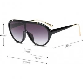 Round Sunglasses Vintage Designe Oversized Glasses - Black&leopard - CQ18LURMUOQ $13.59