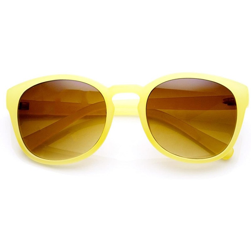 Wayfarer Modified P3 Frame Horned Rim Keyhole Horn Rimmed Sunglasses (Yellow) - CH11GCVSNYX $9.64