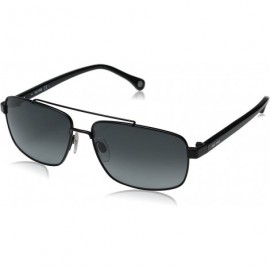 Rectangular Men's Garrett Rectangular Sunglasses - Black - CD11ONKUPA9 $27.27