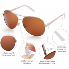 Oversized Sunglasses for Women - Aviator Sunglasses - UV400 Protection Lens - 61MM - Metal Frame - Ultra Lightweight - C612E5...