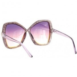 Square Vintage Cat Eye Diamond Crystal Sunglasses for Women Oversized Plastic Frame - White Diamond/Black Frame - CH18XSKM2Y0...