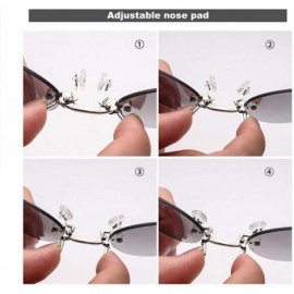 Rimless Sunglasses Clip On Nose Sunglasses Men Matrix Morpheus Rimless Sun Glasses Round Glasses Uv400 - C318U9GXT2O $33.85