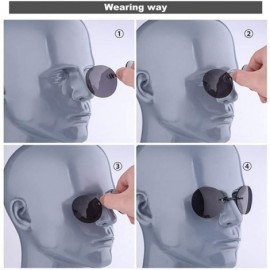 Rimless Sunglasses Clip On Nose Sunglasses Men Matrix Morpheus Rimless Sun Glasses Round Glasses Uv400 - C318U9GXT2O $33.85