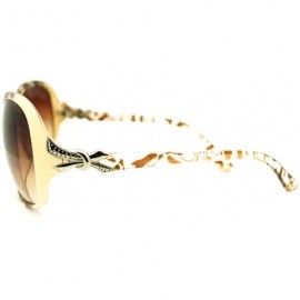 Oval Oversized Round Oval Frame Sunglasses Womens Designer Fashion Eyewear - Beige Tort - CJ11DUXCGIP $12.15