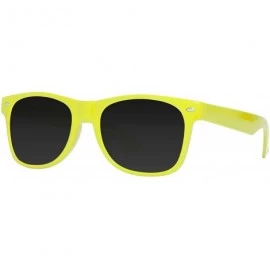 Square Horn-Rimmed Tint Sunglasses - Neon Yellow - CG12NYGDSCL $17.98