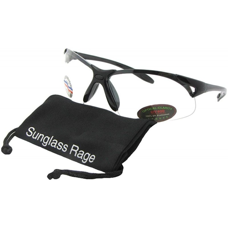 Sport Sport Sunglasses With Polycarbonate Lenses SR22 - Black Frame-clear Lenses - CT188U7D0CY $9.08