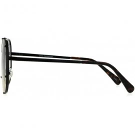 Rimless V Top Oversized Sunglasses Designer Style Shield Aviators UV 400 - Black (Grey Orange) - CF18996D3N6 $25.13